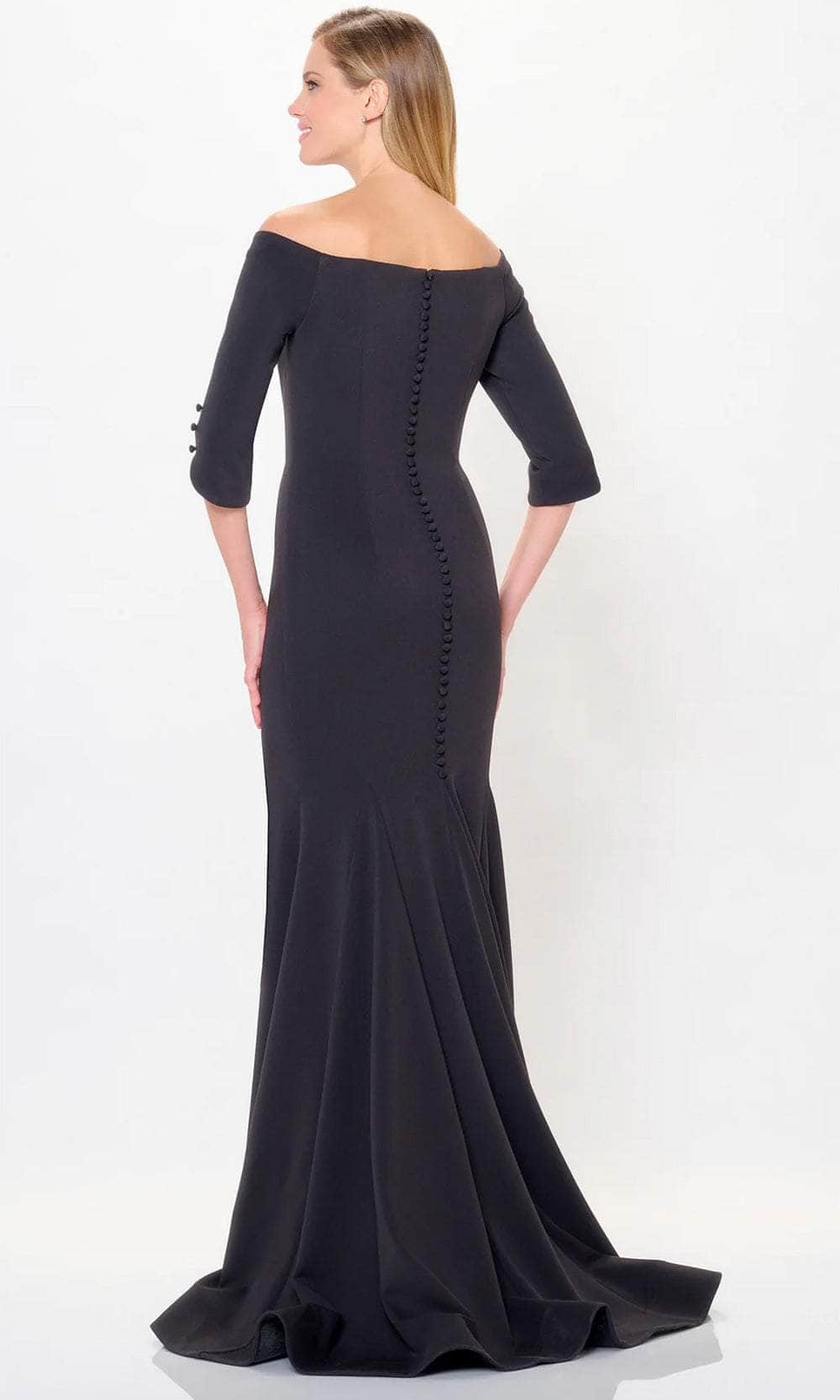 Quarter Sleeve Mermaid Evening Gown