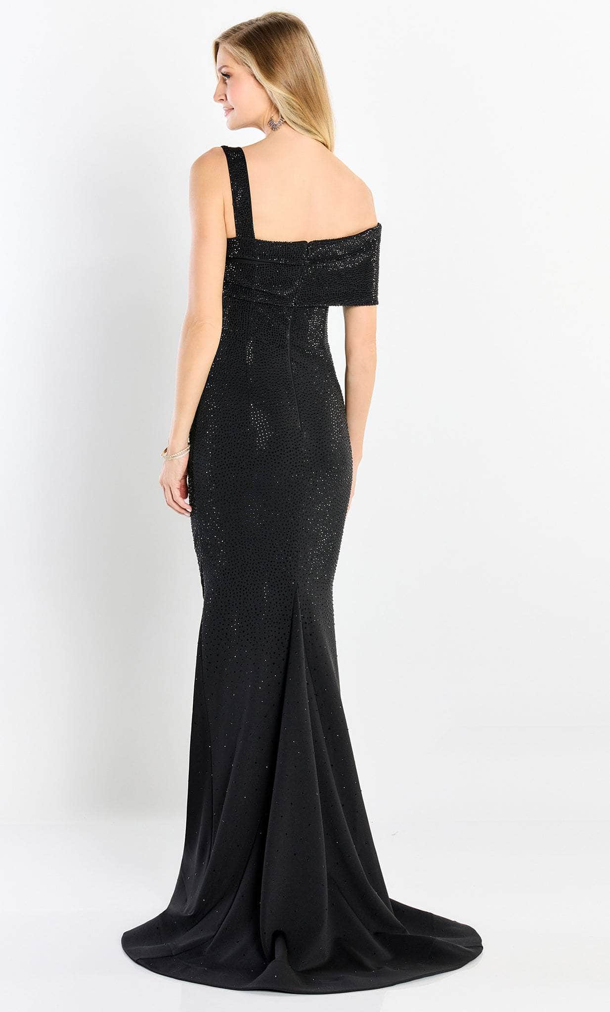 One Strap Beaded Trumpet Gown