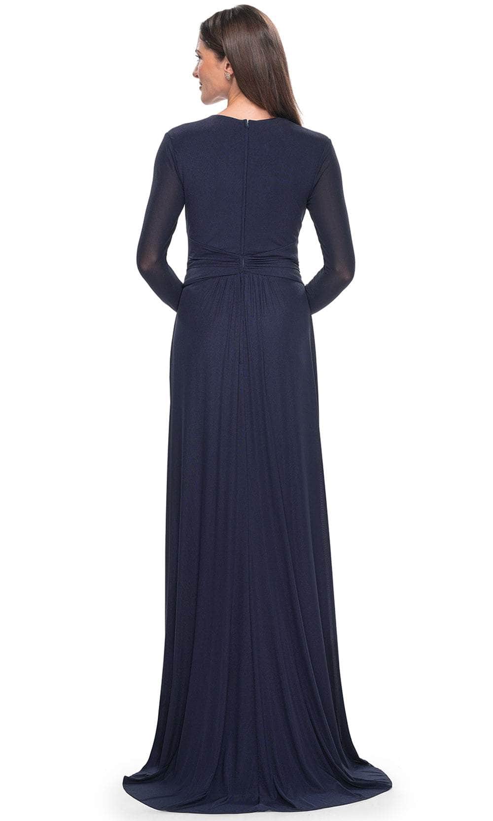 Ruched Waist Jersey Evening Dress