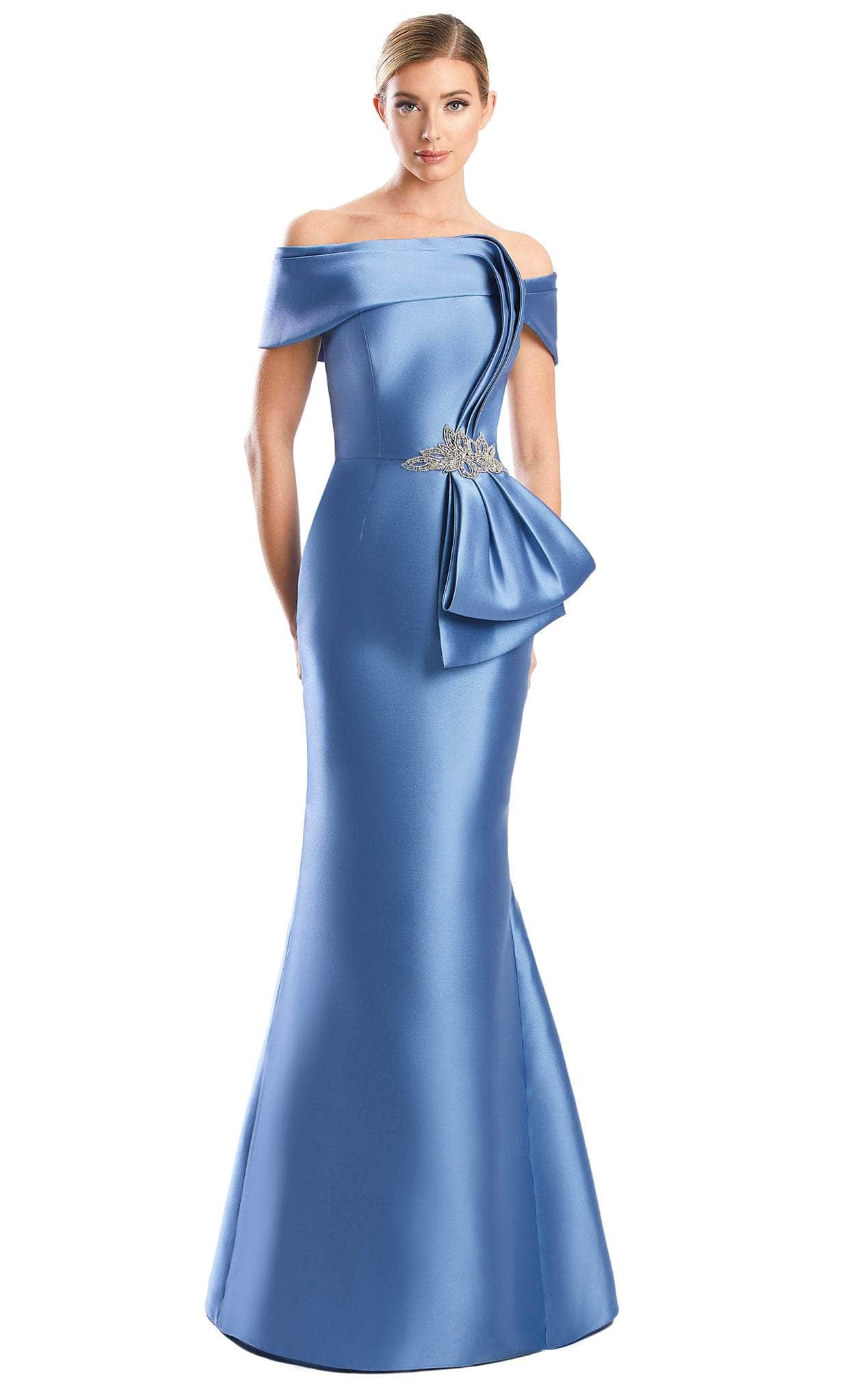 Draped Side Sash Formal Dress