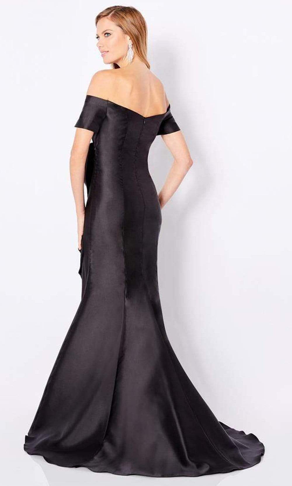 221693 Off-Shoulder Silk A-Line Mother of the Bride Dress