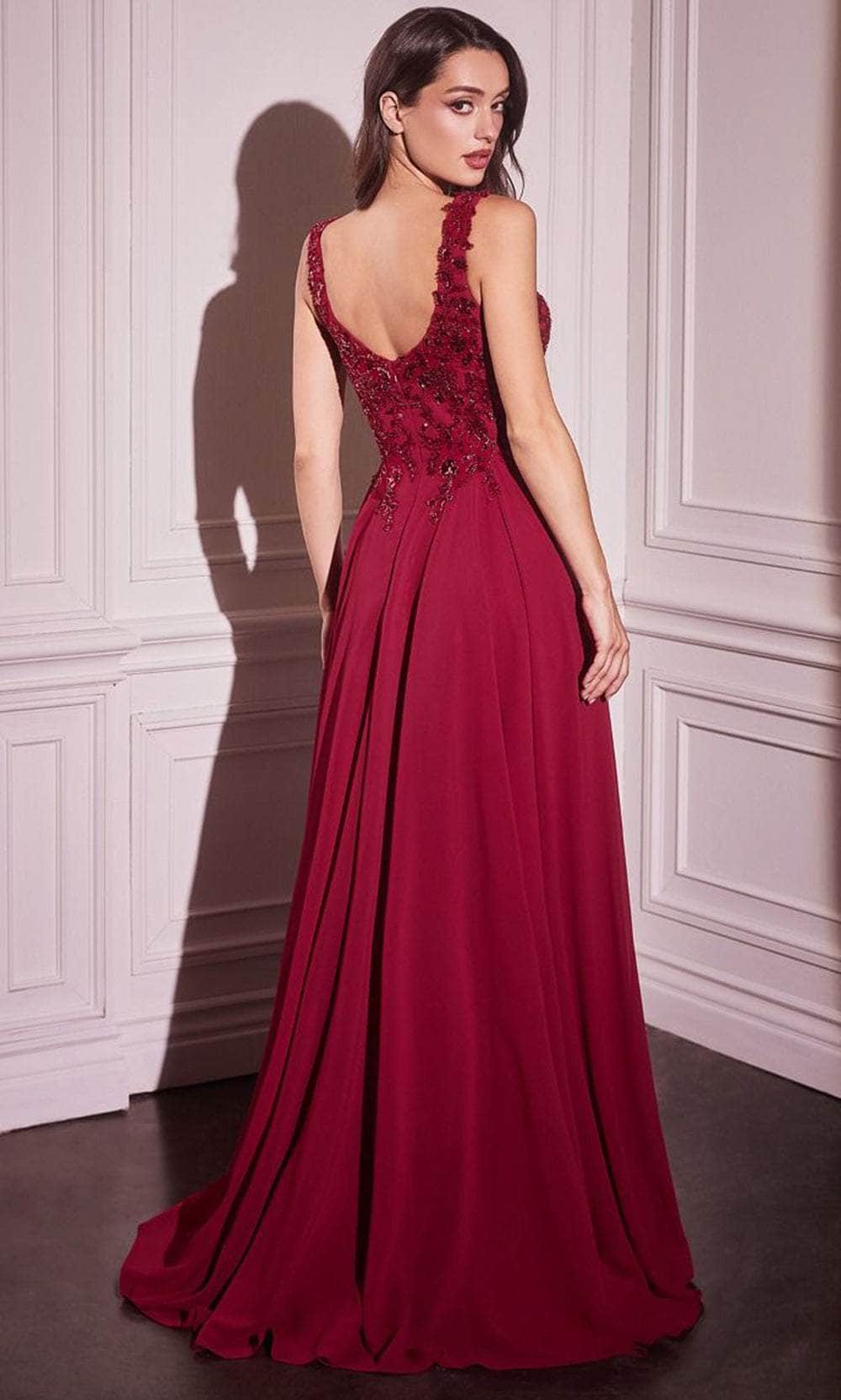 Cape Applique Evening Gown