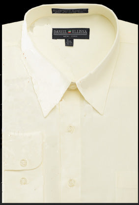 Men’s Regular Fit Basic Dress Shirt in Ivory