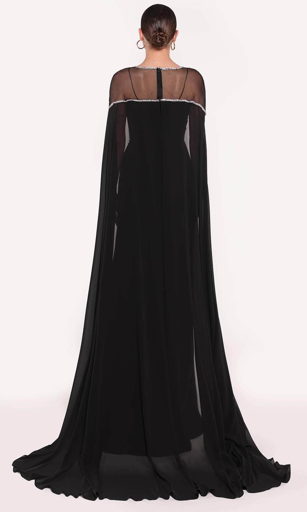 Cape Trumpet Evening Gown