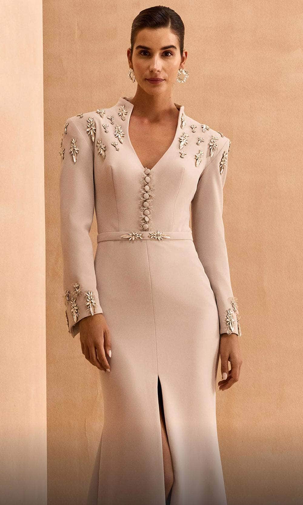 Jewel Applique Evening Dress