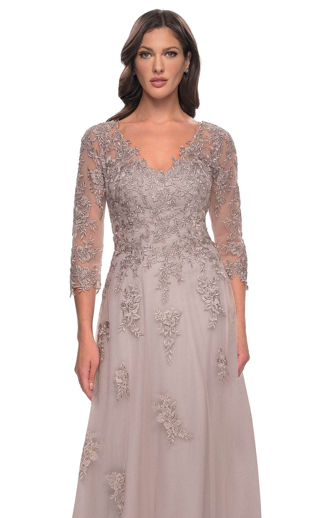 Lace Ornate A-Line Evening Dress