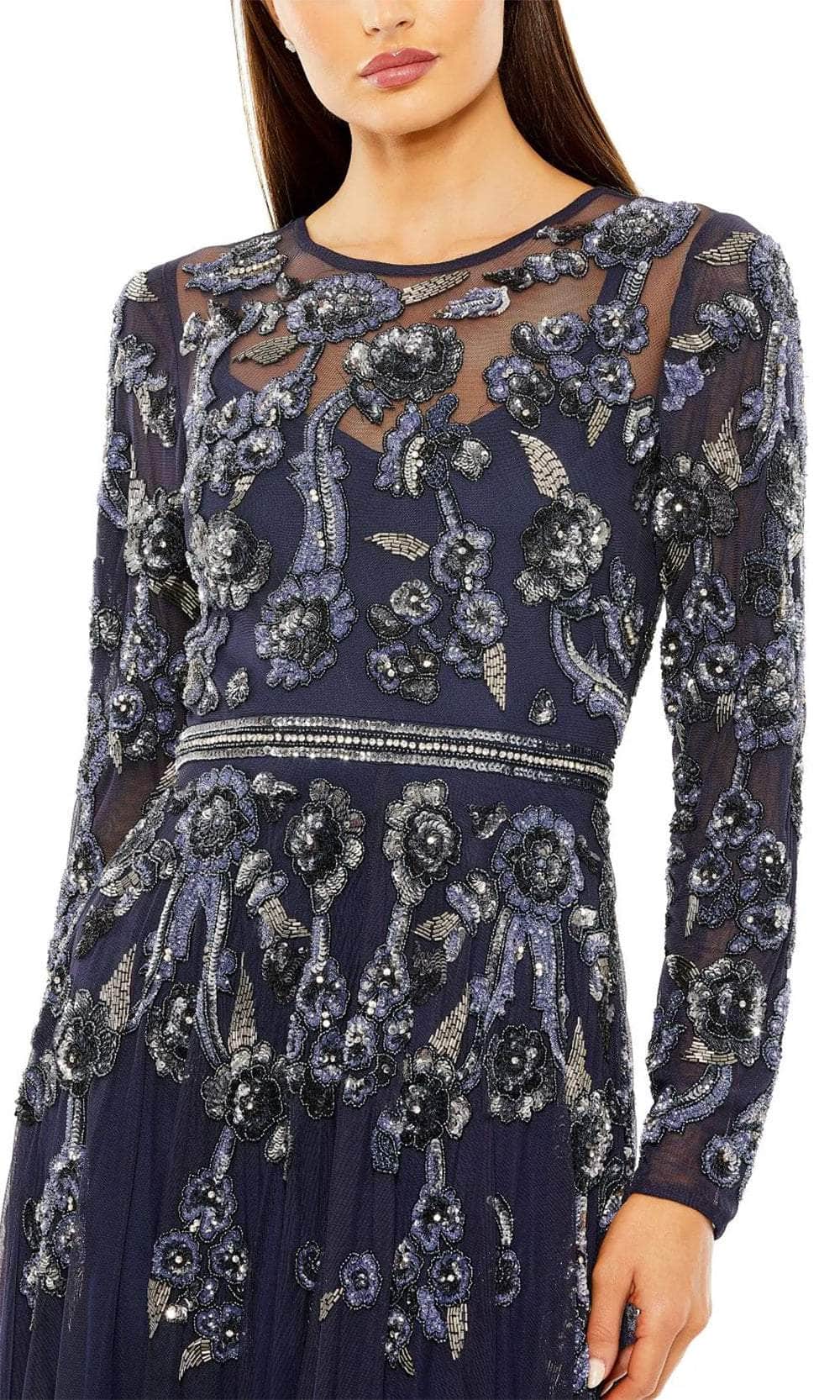 Long Sleeve Illusion Dress