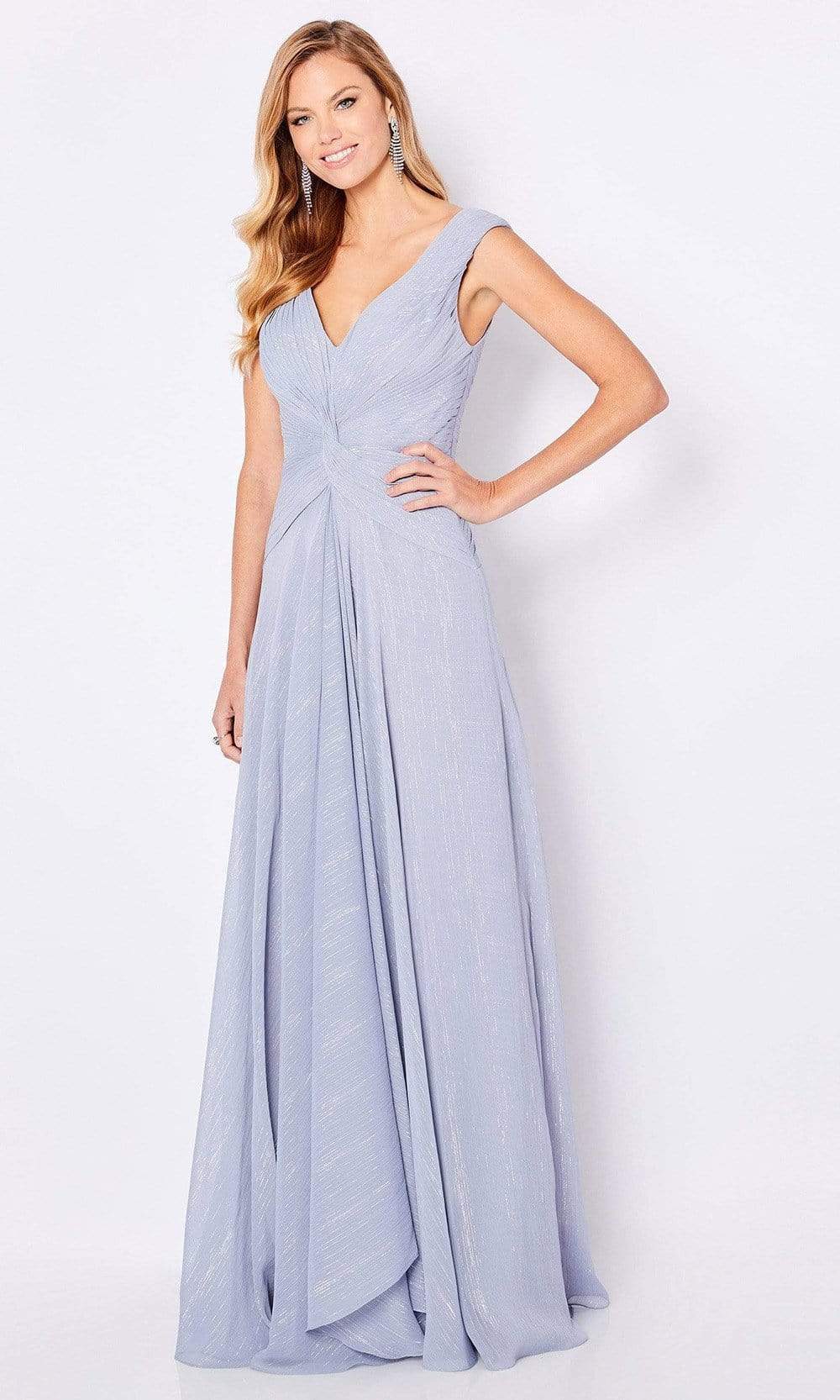 221694 V Neck A-Line Evening Dress