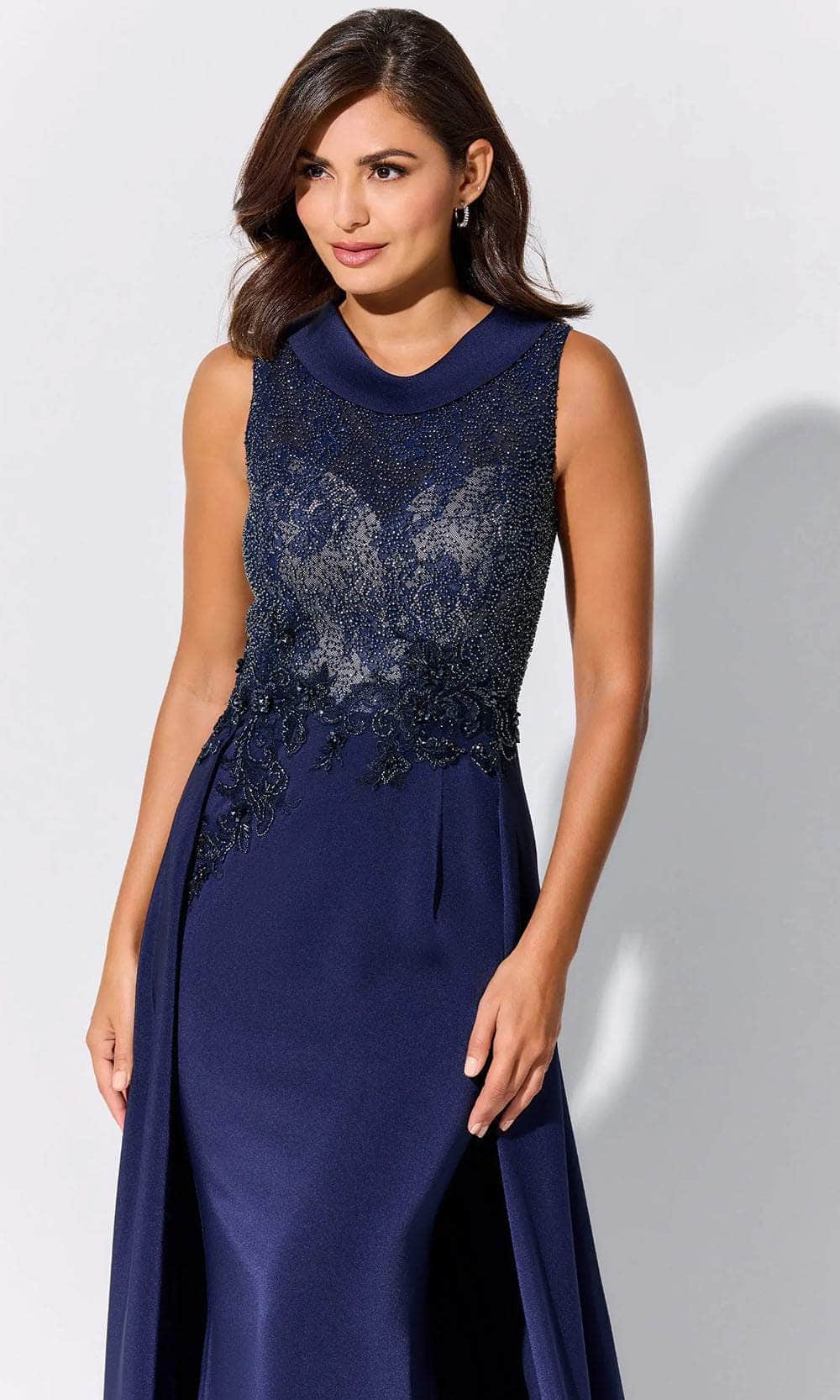 Jewel Stone Accent Mother of the Bride Dress