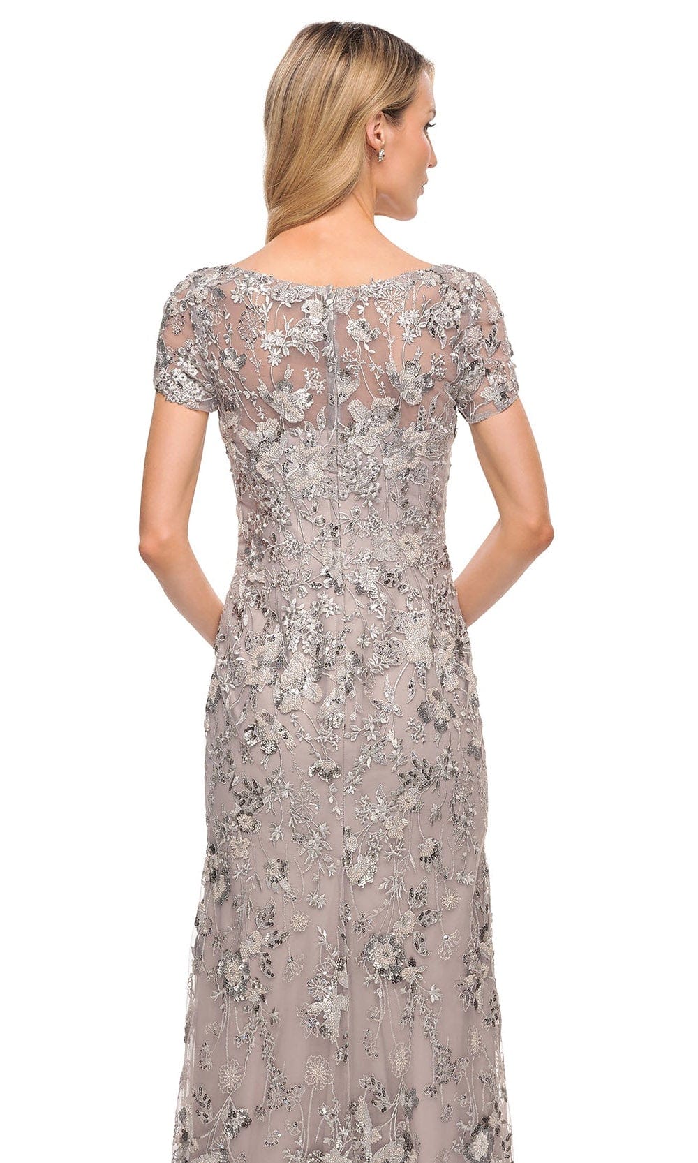 Embroidered Mother of the Groom Sheath Dress