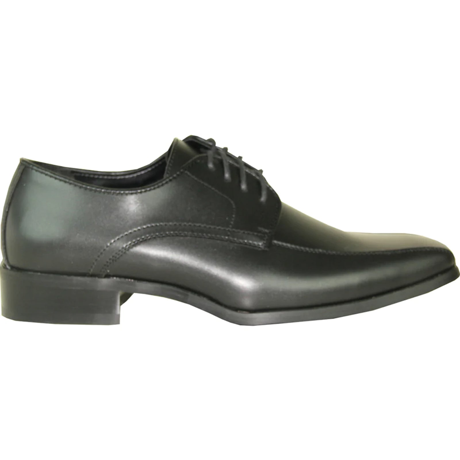 Mens Classic Bicycle Square Pointy Toe Dress Shoe in Black