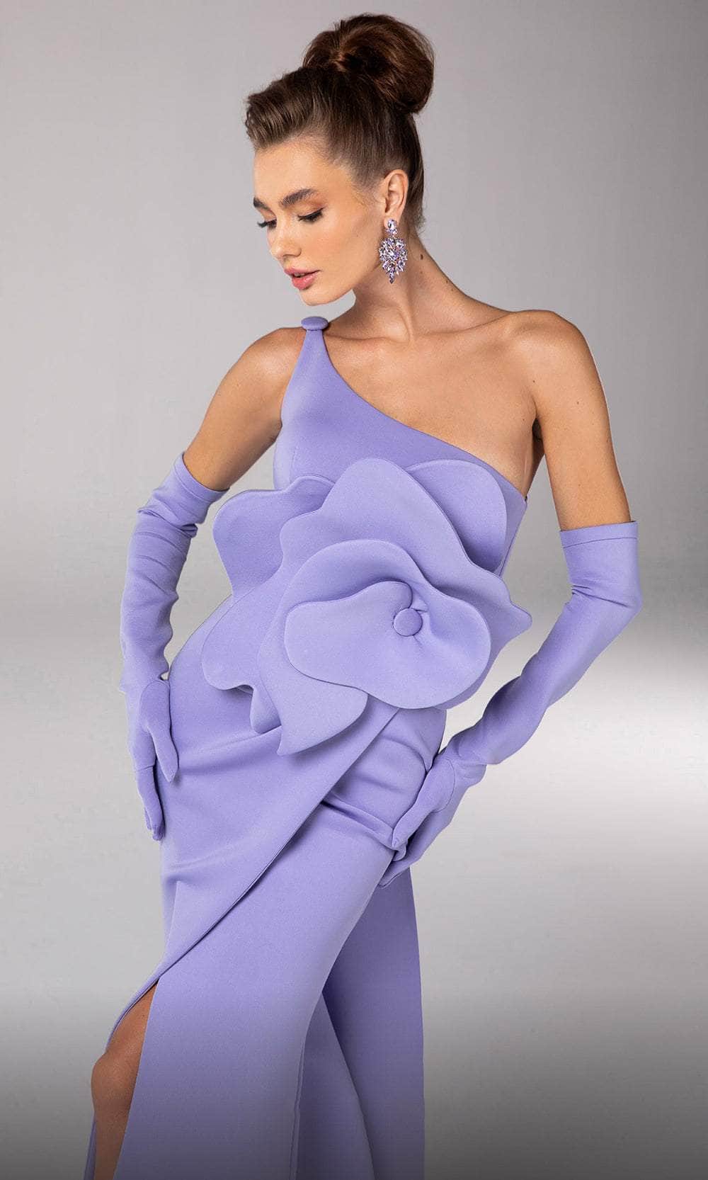 Oversized Rosette Evening Gown