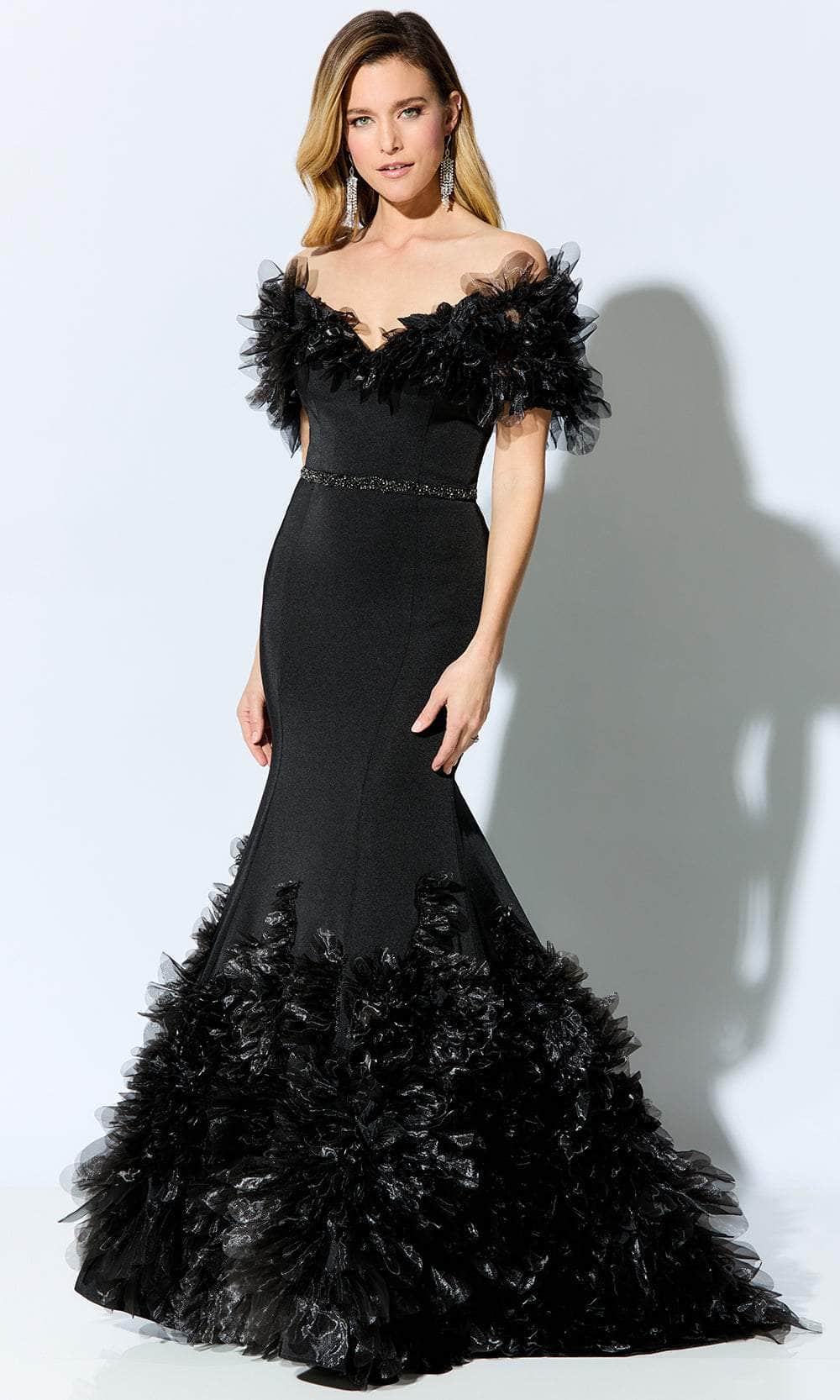 Tulle Appliqued Formal Gown