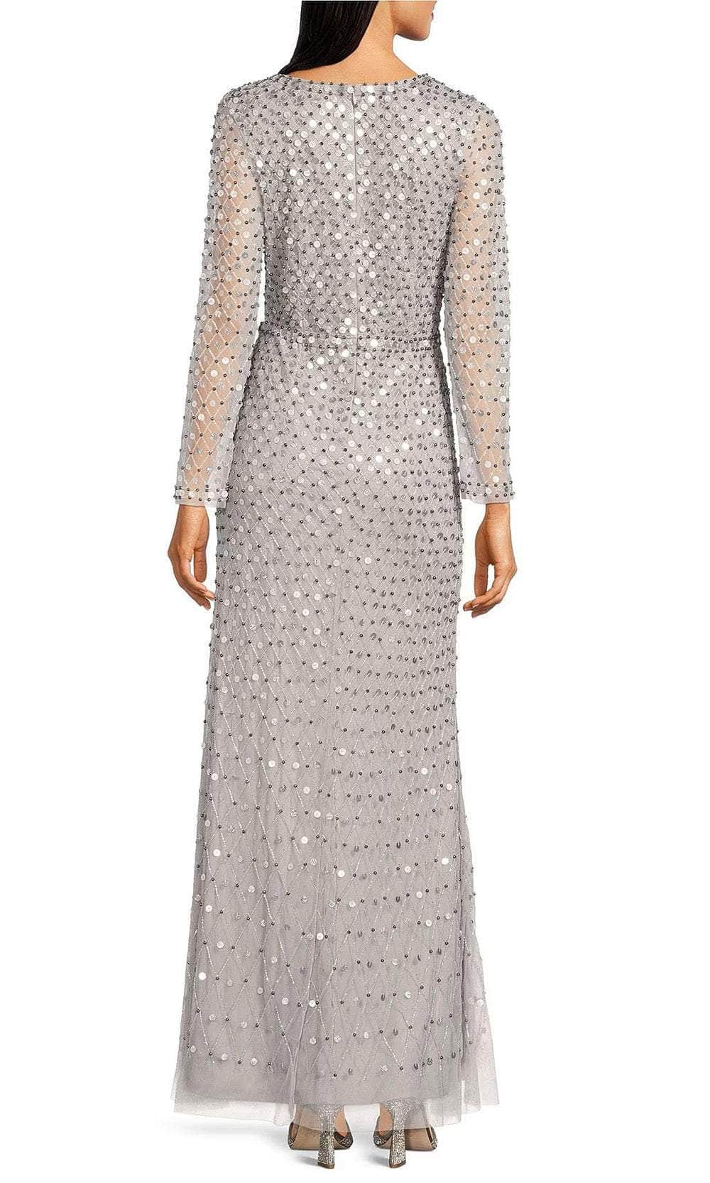 Embellished V-Neck Evening Dress