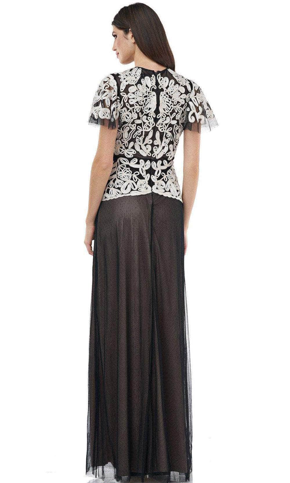 Short Sleeved Embellished Fully Lined Dress