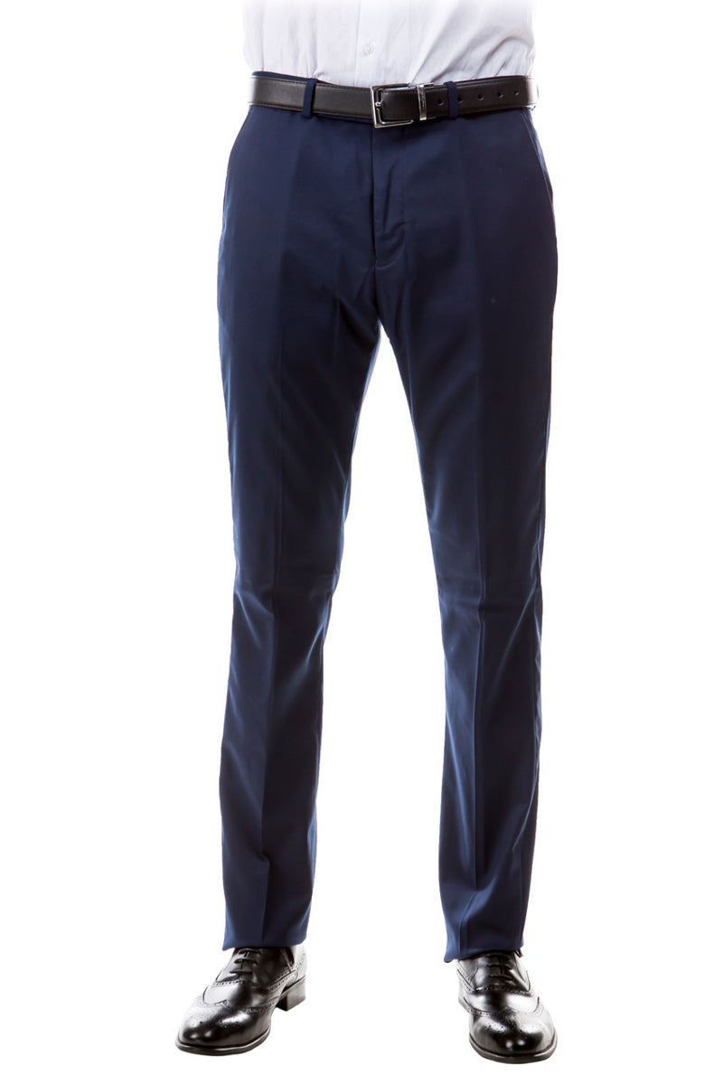 Men’s Designer Wool Suit Separate Pants in Navy Blue