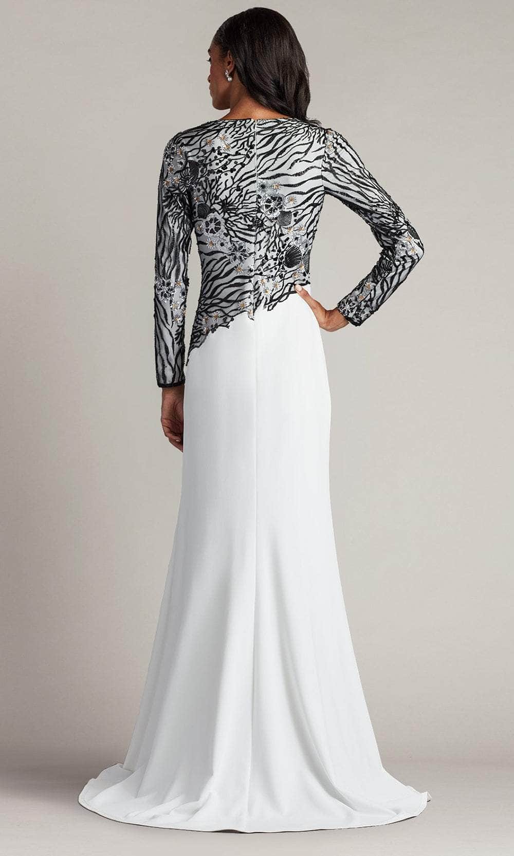 Long Sleeve Sea-Motif Evening Gown