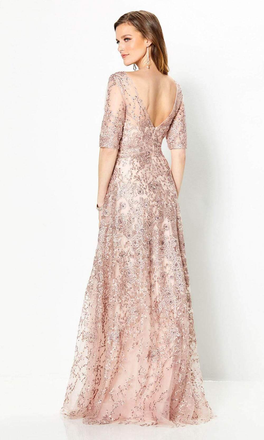 219976 Embroidered Lace Illusion Mother of the Groom Dress