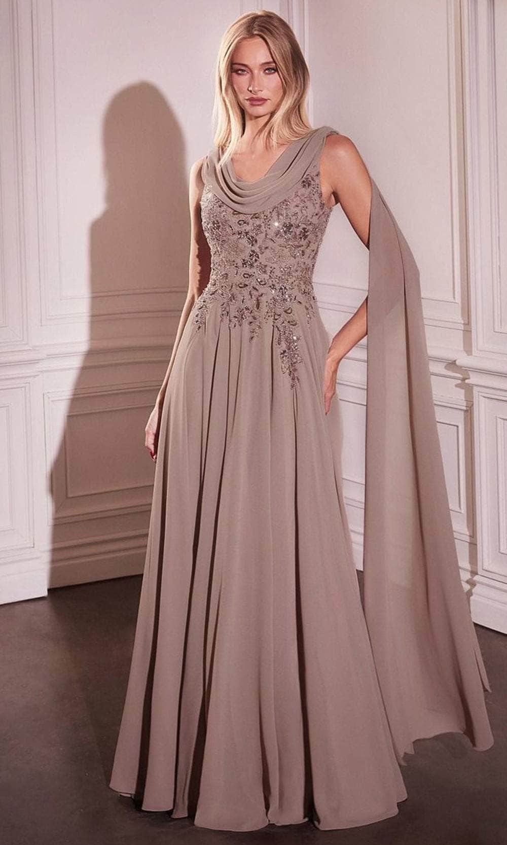 A-Line Chiffon Evening Gown