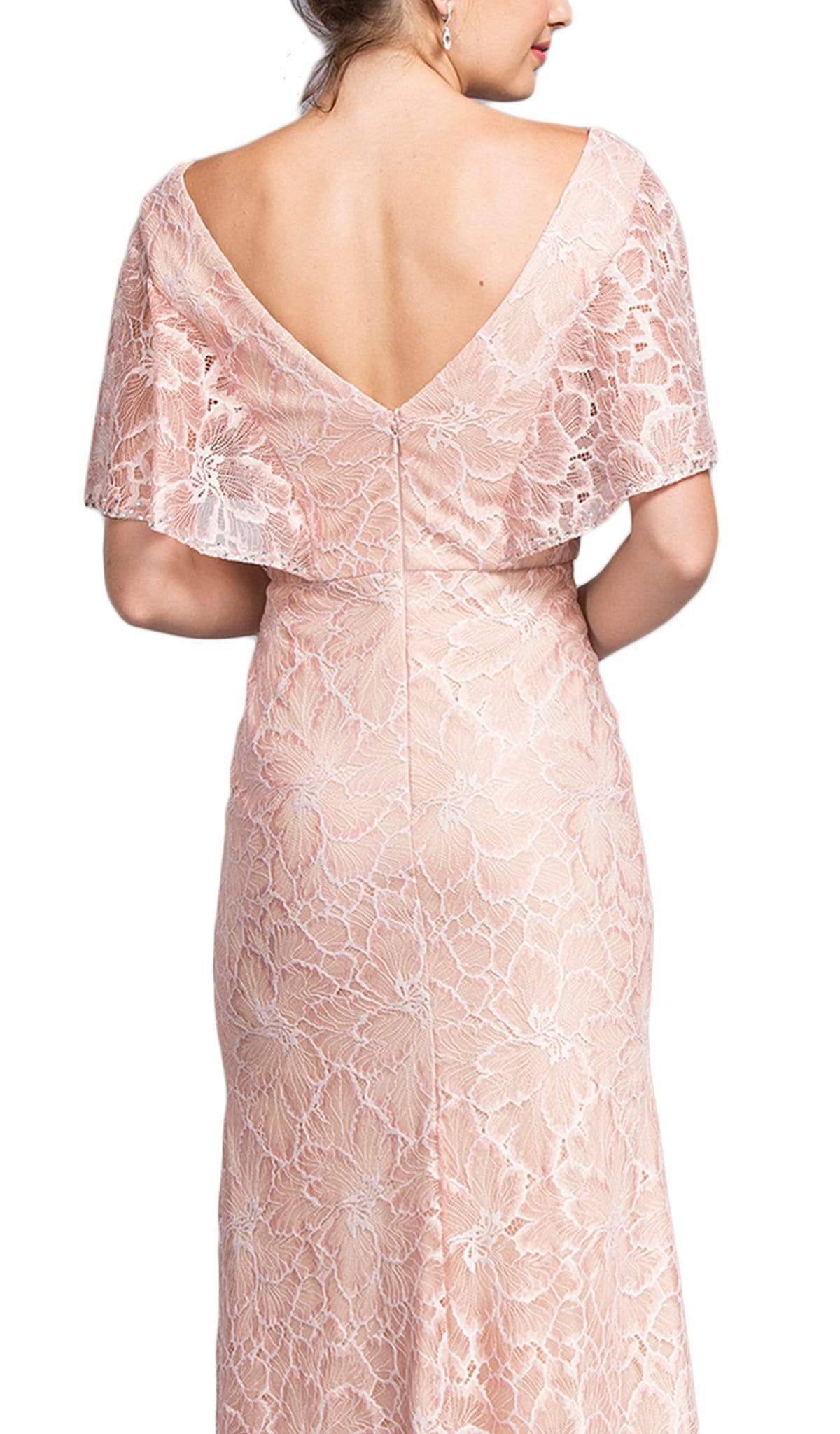 Lace Wide V-neck Mother of Bride Dress