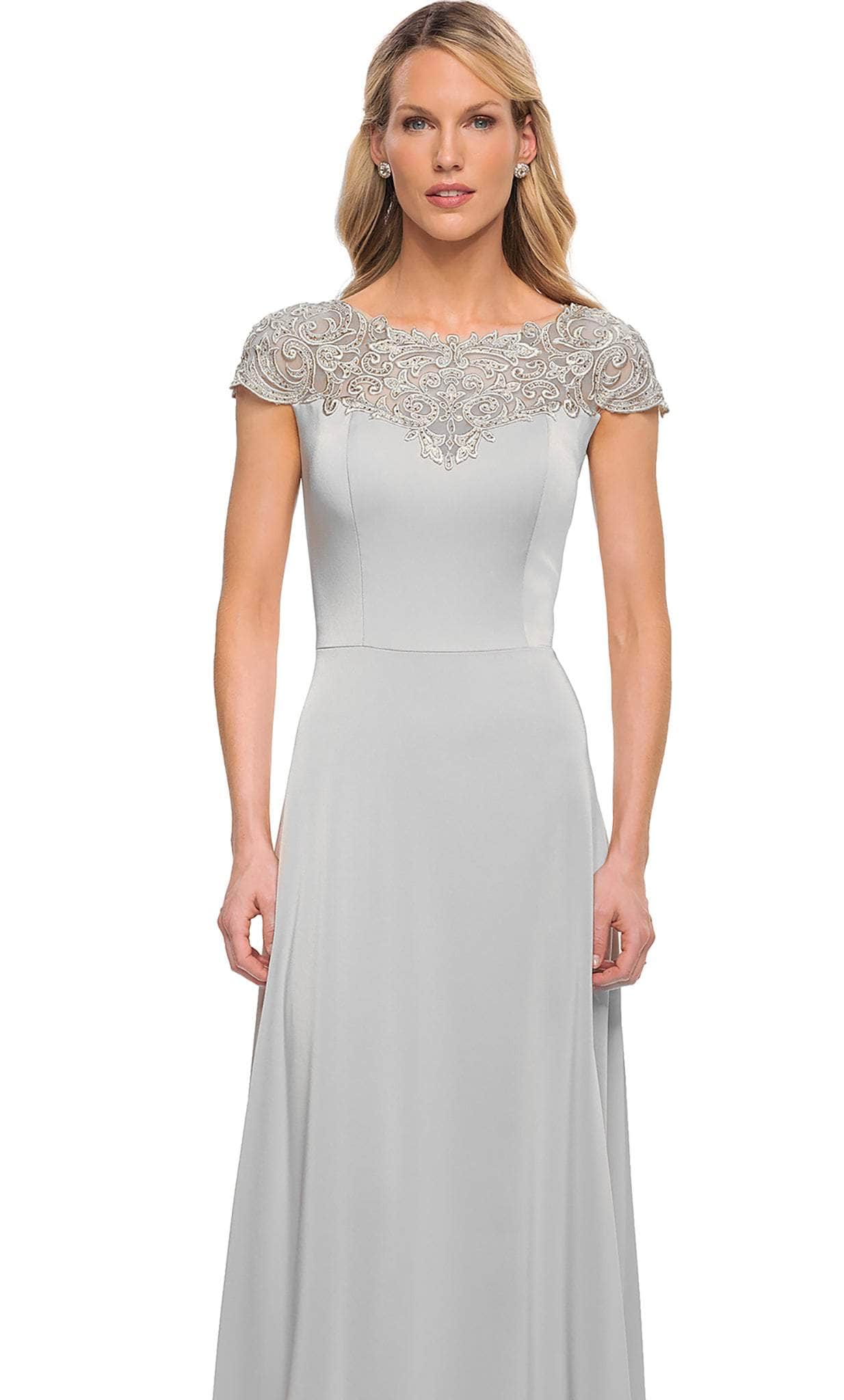 29511 Bateau A-Line Evening Dress
