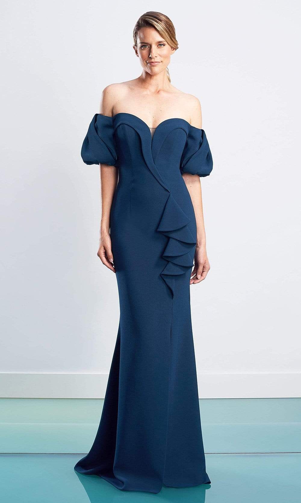 1479 Sweetheart Crepe Sheath Gown