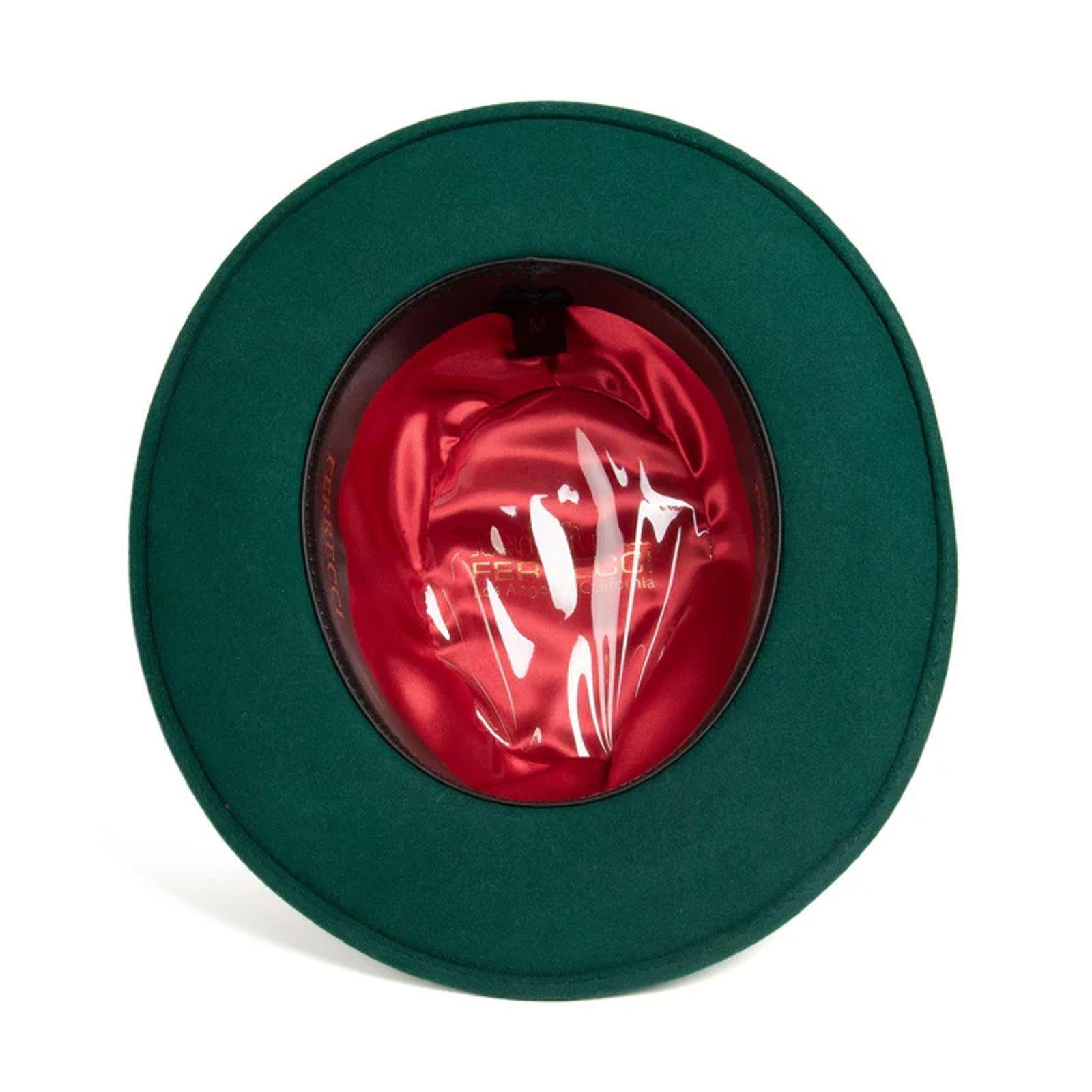 Mens Classic Wool Fedora Dress Hat in Hunter Green