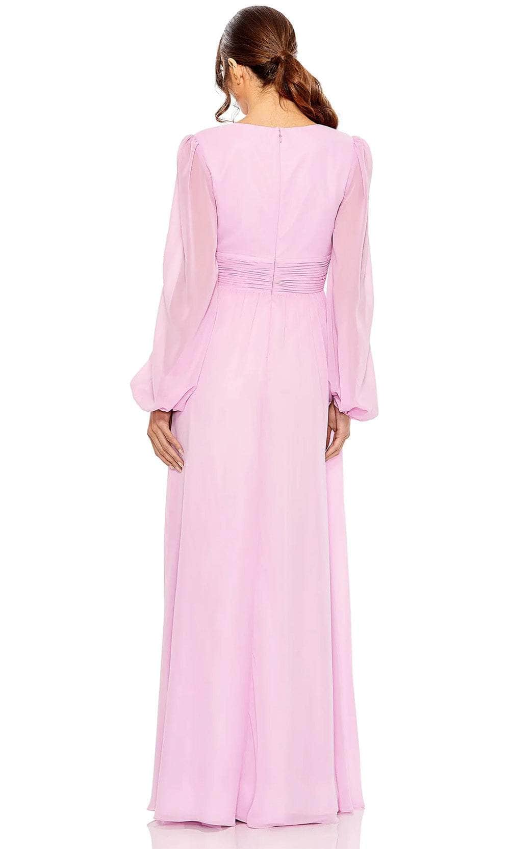 Plunging Lace Up Evening Dress