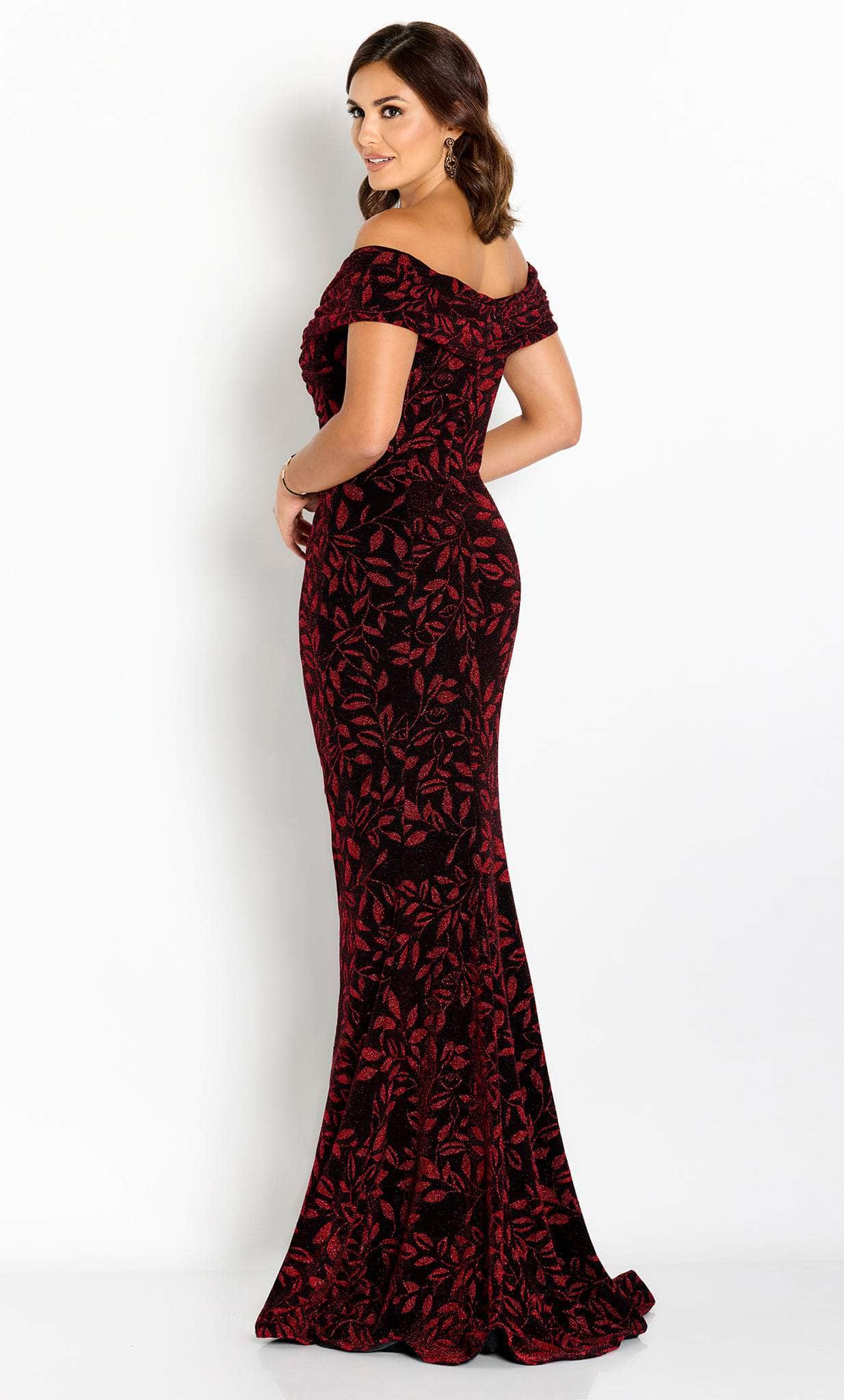Foliage Motif Evening Gown