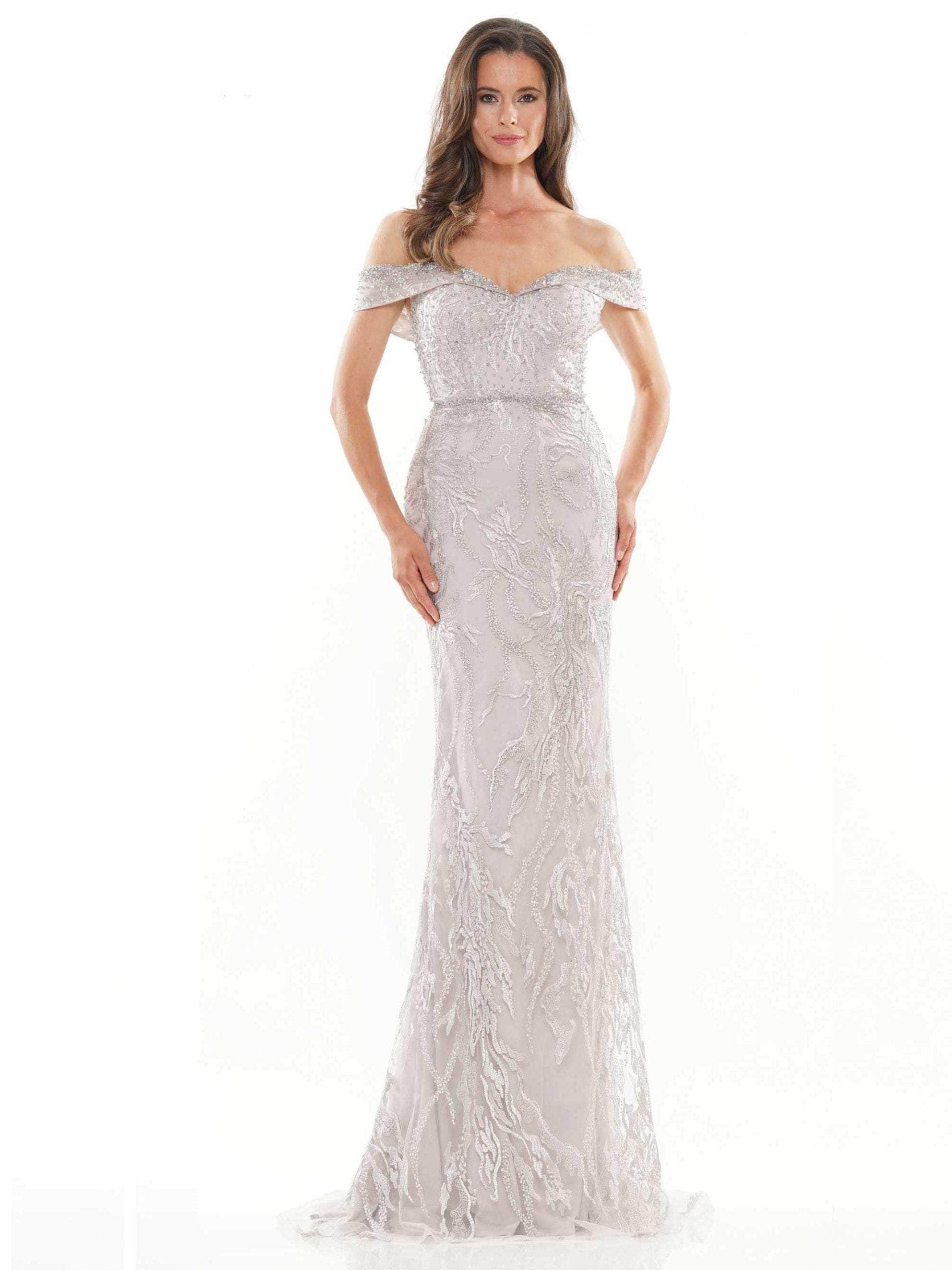 RD2713 Embroidered Off Shoulder Trumpet Gown
