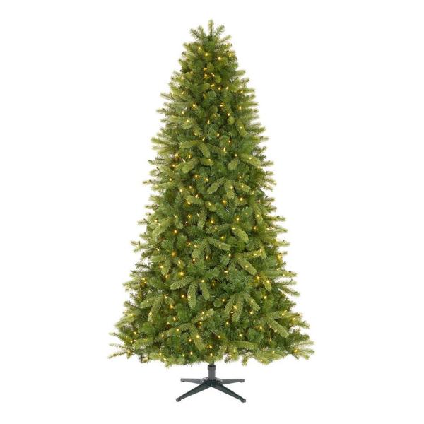 7.5 ft Manchester White Spruce LED Pre-Lit Artificial Christmas Tree with 500 SureBright Color Changing Mini Lights