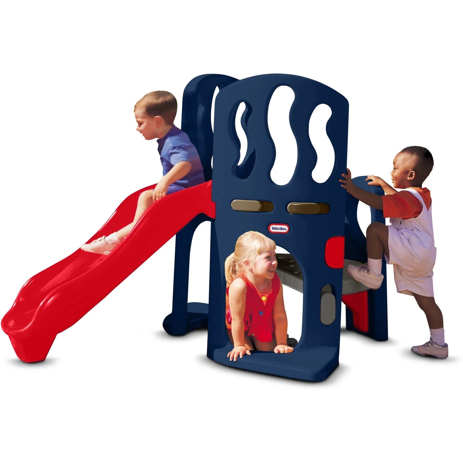 Little Tikes Hide & Slide Climber, Blue & Red – Climbing Toy and Slide for Kids Ages 2 to 6