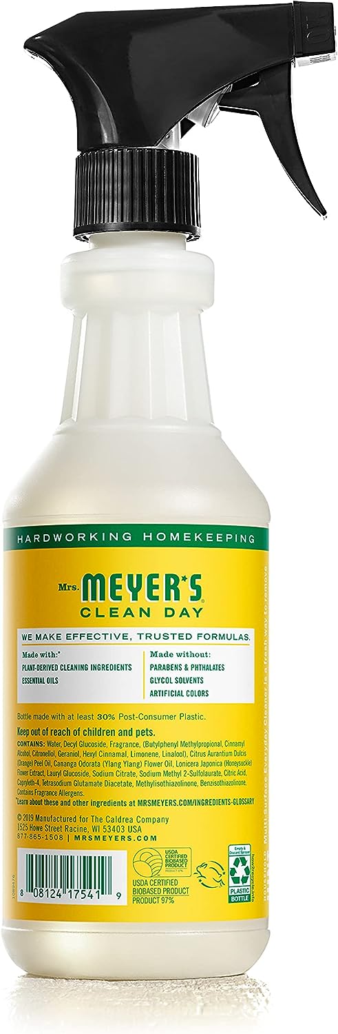 Mrs. Meyer’s All-Purpose Cleaner Spray, Lemon Verbena, 16 fl. oz – Pack of 3