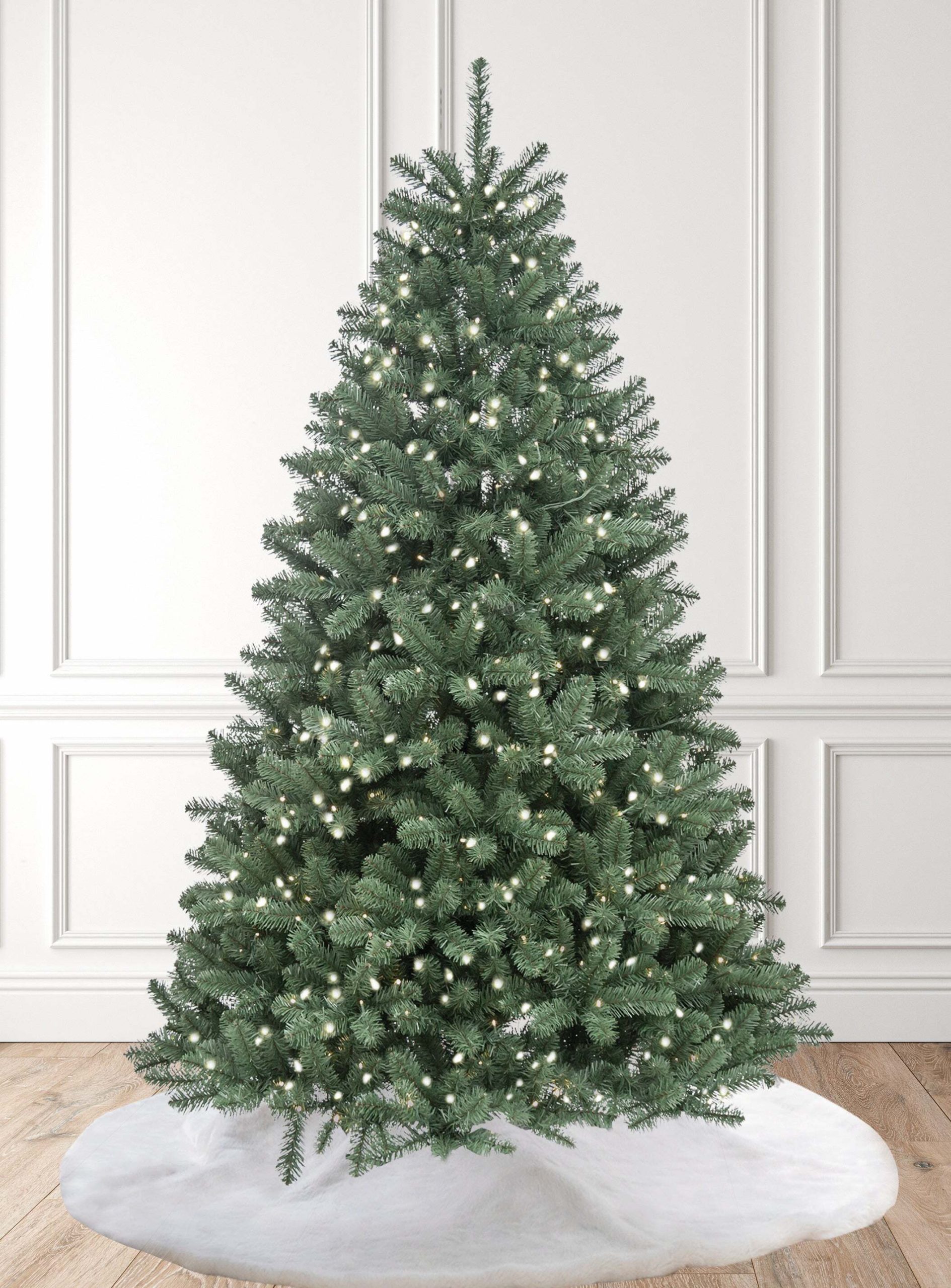 9′ Hancock Spruce Artificial Christmas Tree 750 Warm White Led Lights