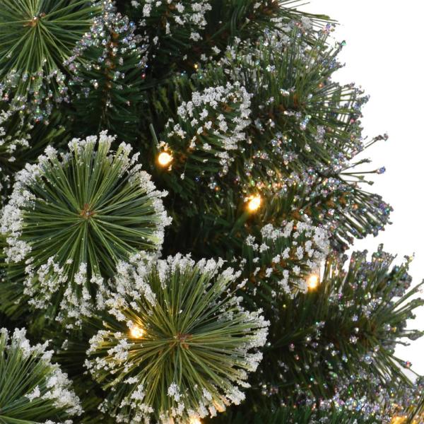 Pre-Lit 2 ft. Table Top Artificial Christmas Tree with 35-Lights in Tan Sac, Green