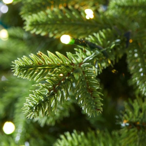 7.5 ft. Swiss Mountain Black Spruce Twinkly Rainbow Artificial Christmas Tree with 750 RGB LED Technology Lights