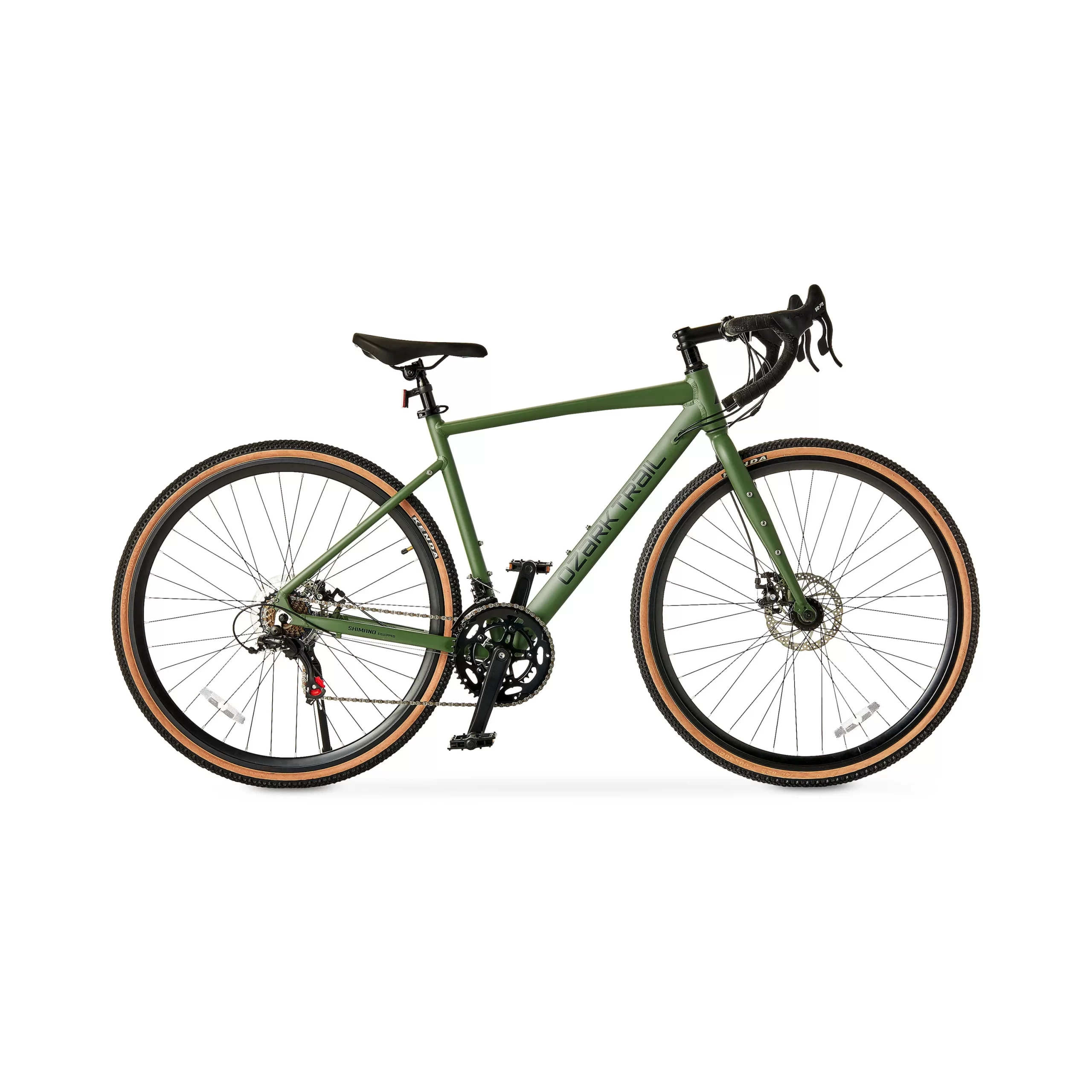 Ozark Trail 700C G.1 Explorer Drop Bar Gravel Bike, Medium Frame, Fits Riders 5’5″ – 5’10&”, Green, Adult, Unisex