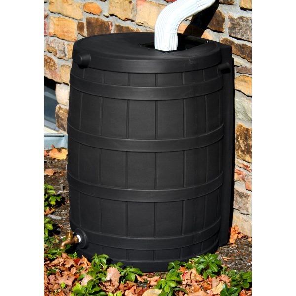 50 Gallon Flat Back Rain Barrel
