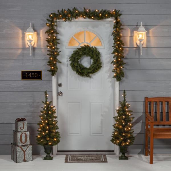 3.5 ft. Norway Pine Artificial Christmas Greenery Set (4-Piece)