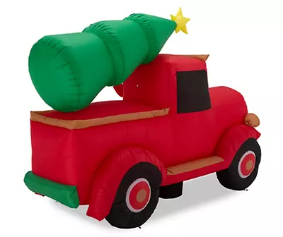 7′ Iatable LED Santa & Pickup Truck