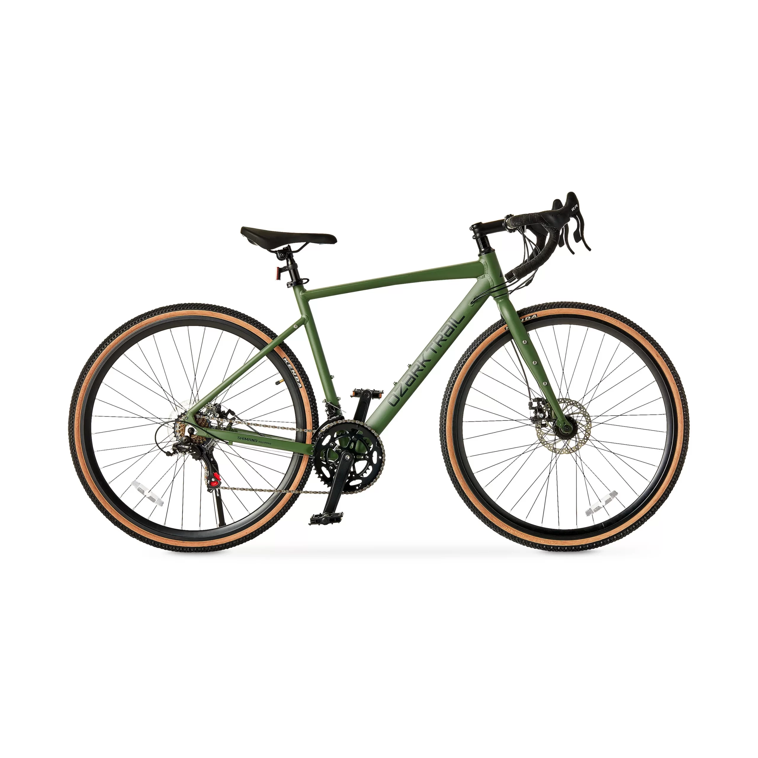 Ozark Trail 700C G.1 Explorer Drop Bar Gravel Bike, Medium Frame, Fits Riders 5’5″ – 5’10&”, Green, Adult, Unisex