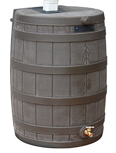 50 Gallon Rain Barrel Oak