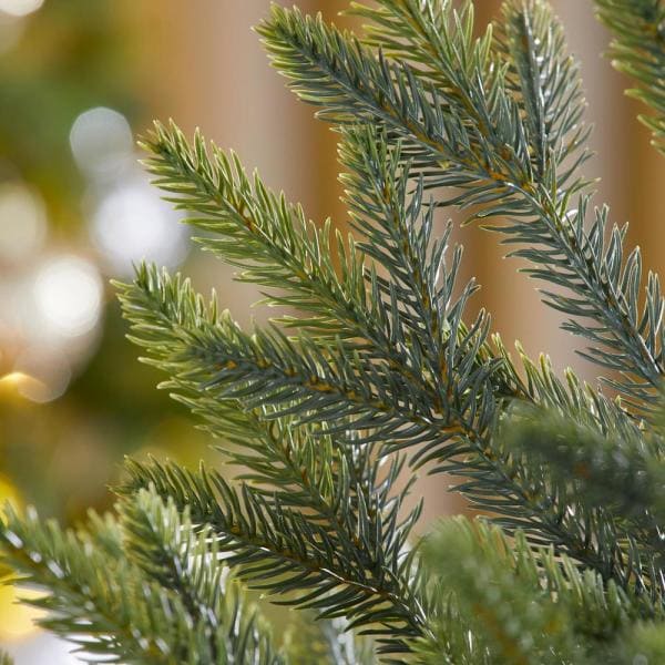 30 in Green Fir Tabletop Artificial Christmas Tree with Wicker Basket