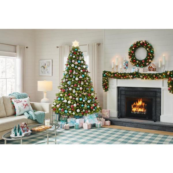 7.5 ft. Swiss Mountain Black Spruce Twinkly Rainbow Artificial Christmas Tree with 750 RGB LED Technology Lights