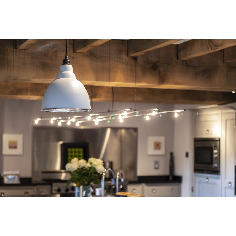 Brindley Light Grey Hammered Nickel Pendant Light – Sleek Industrial Ceiling Lamp