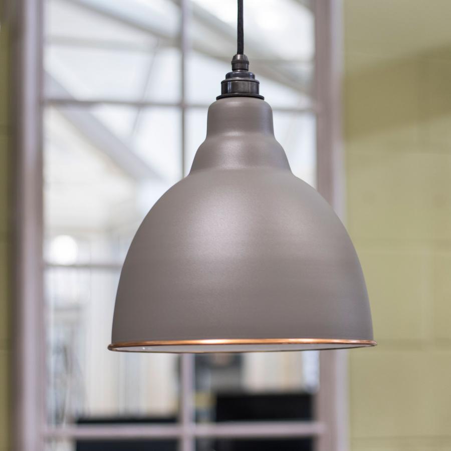 Brindley Warm Grey Pendant Light – Minimalist Modern Ceiling Light