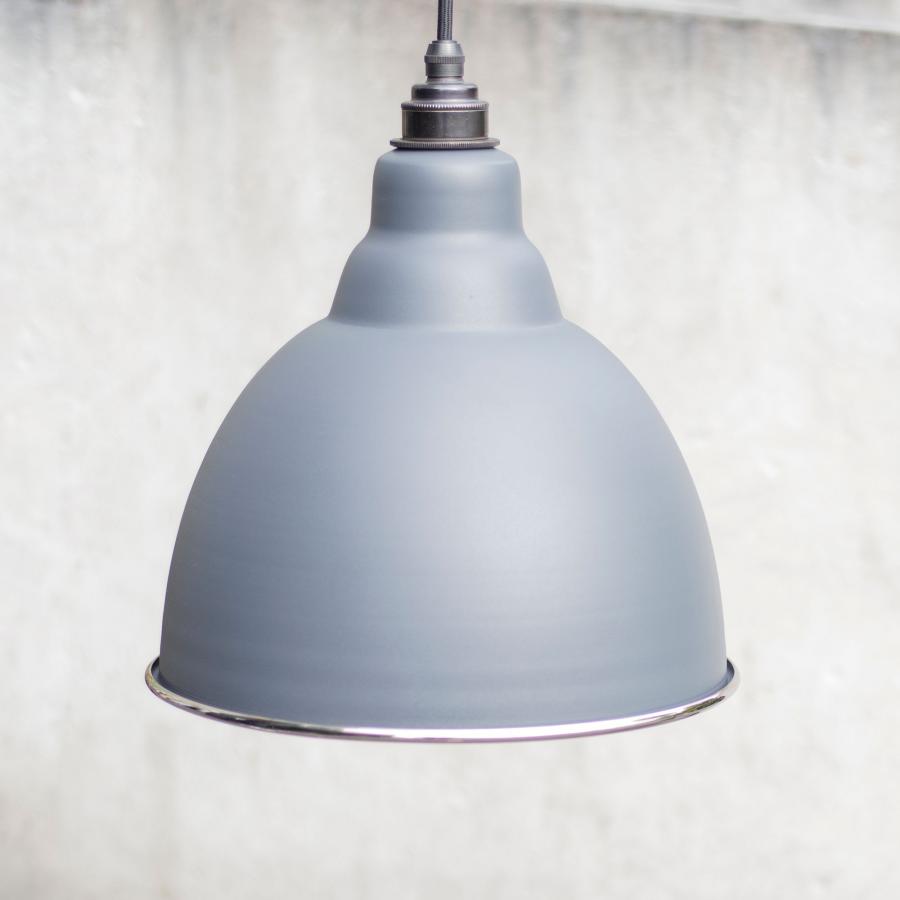 Brindley Dark Grey Smooth Nickel Pendant Light – Sleek Modern Ceiling Fixture