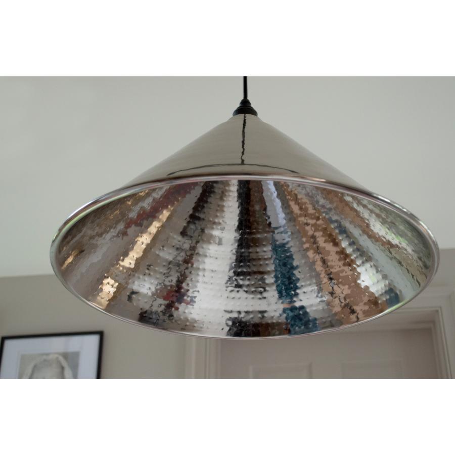 Hockley Hammered Nickel Pendant Light – From the Anvil Modern Finish
