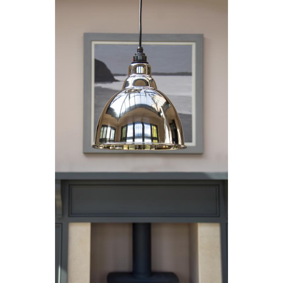 Brindley Smooth Nickel Pendant Light – Modern Industrial Ceiling Fixture