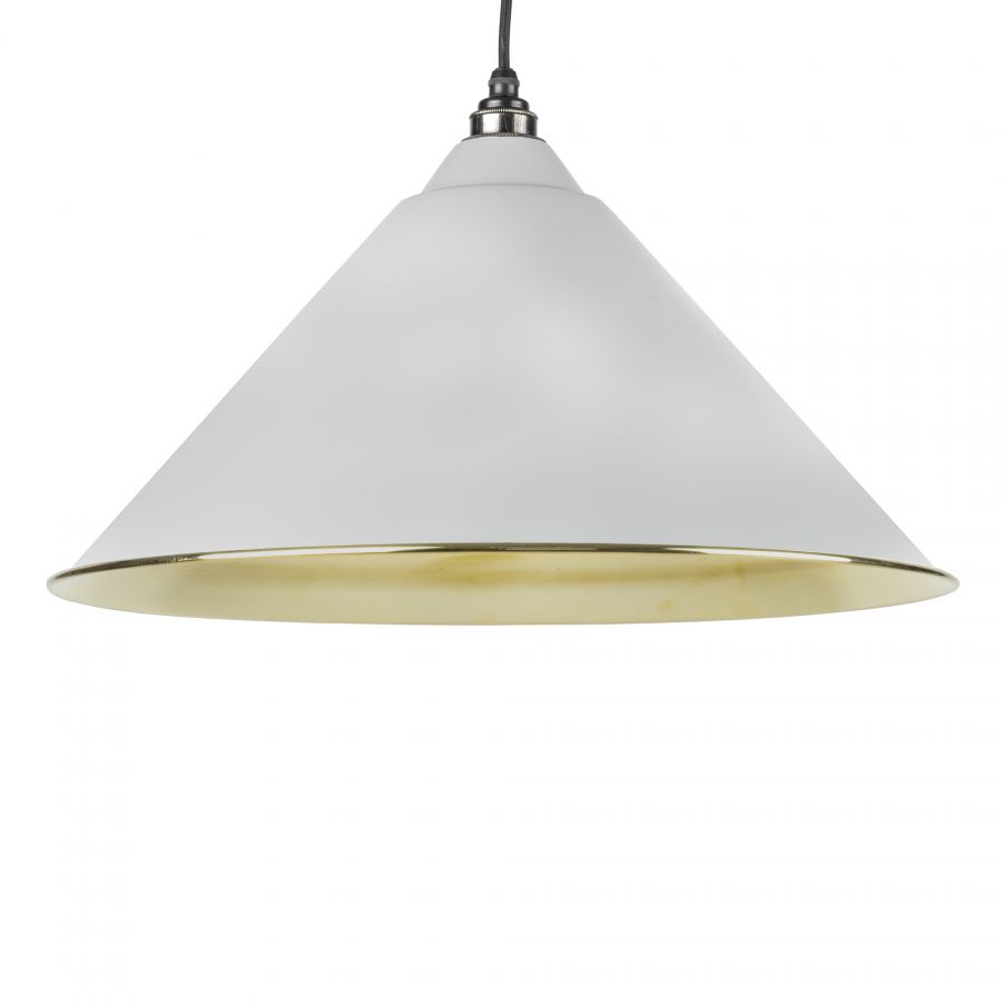 Hockley Light Grey Smooth Brass Pendant Light – Elegant Contemporary Pendant